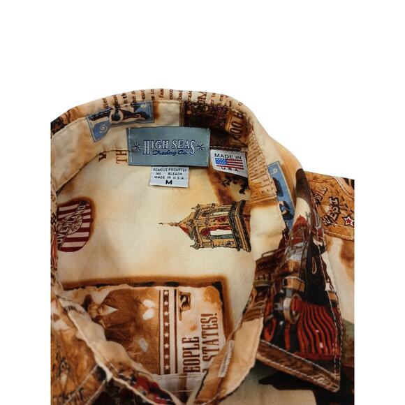 High Seas Trading Co Mens M Shirt Collar Made In USA - Picture 3 of 5